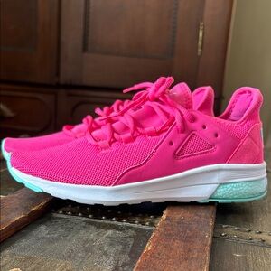 Puma Soft Foam Hot Pink Sneakers with Mint Heel